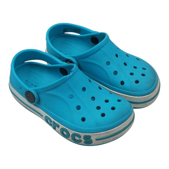 Crocs C10 Blue Slip-On Clogs With Adjustable Heel Strap For Kids Blue - Picture 9 of 9